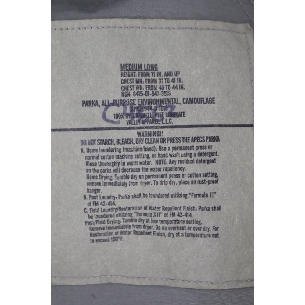 valley apparel mens M goretex parka jacket - Picture 14 of 15